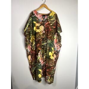 Peppermint Bay Housecoat Loungewear 80s Vintage MuMu Night Gown One Size